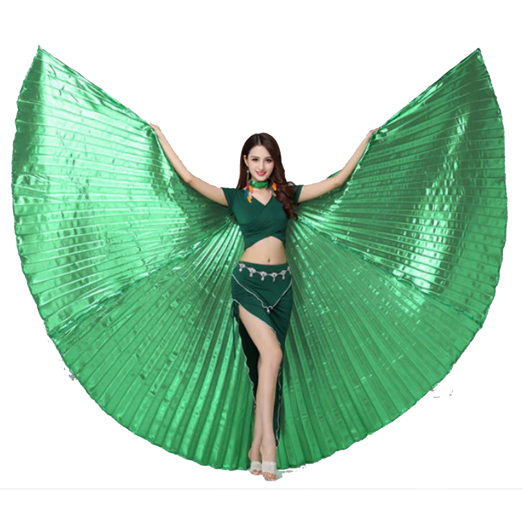 belly-dance-wings-with-stick-green