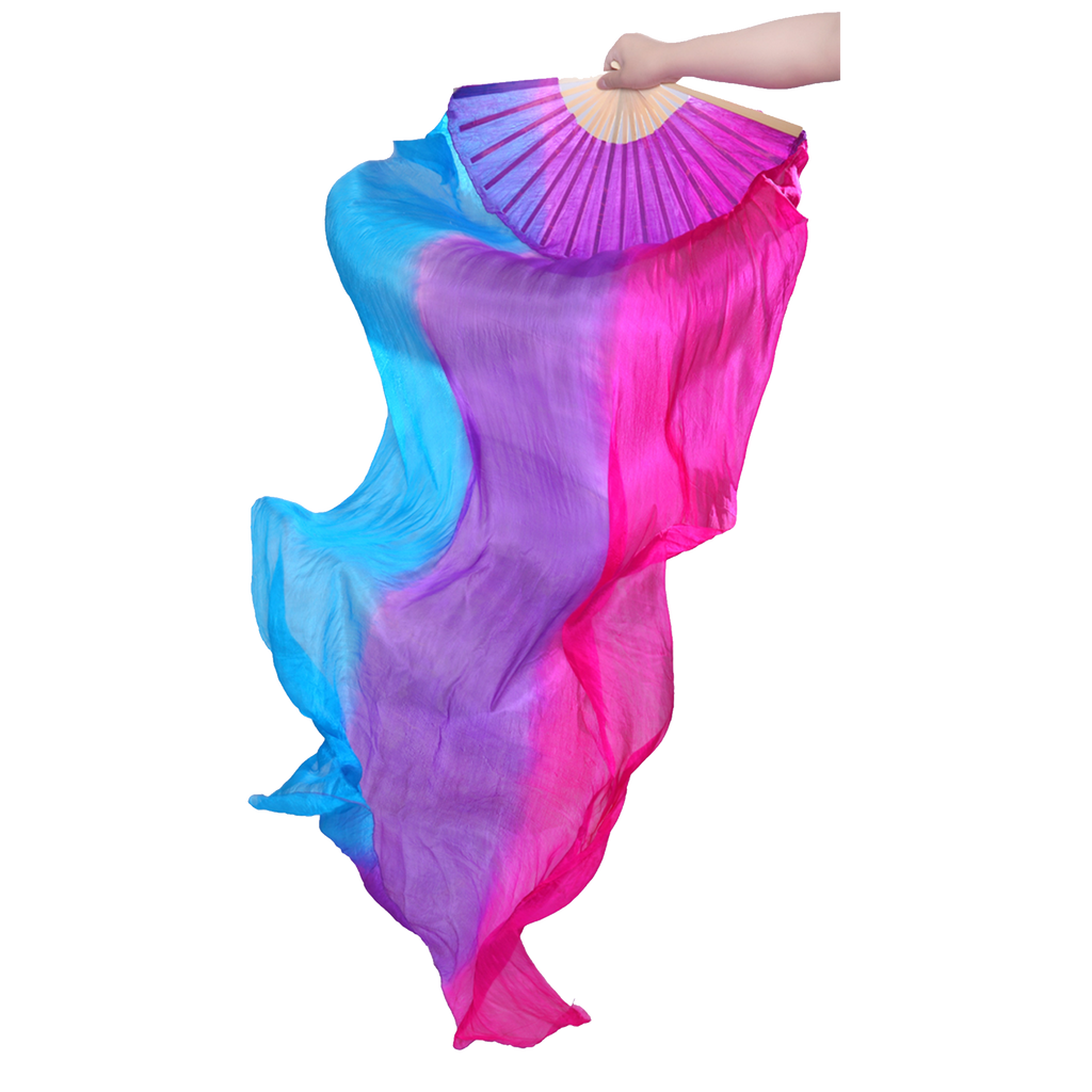 Belly Dancing Fans High quality Silk fan veils silk fan folding fans colorful cheap wholesale 
