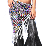 Belly Dance Hip Scarf Crochet and Sequins