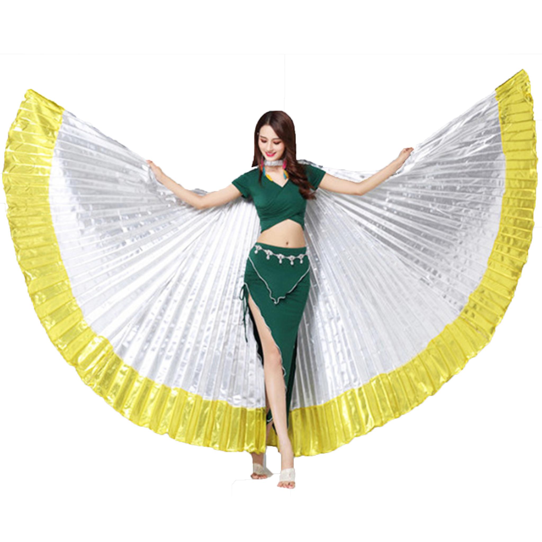 belly-dance-wings-with-stick-silver-gold