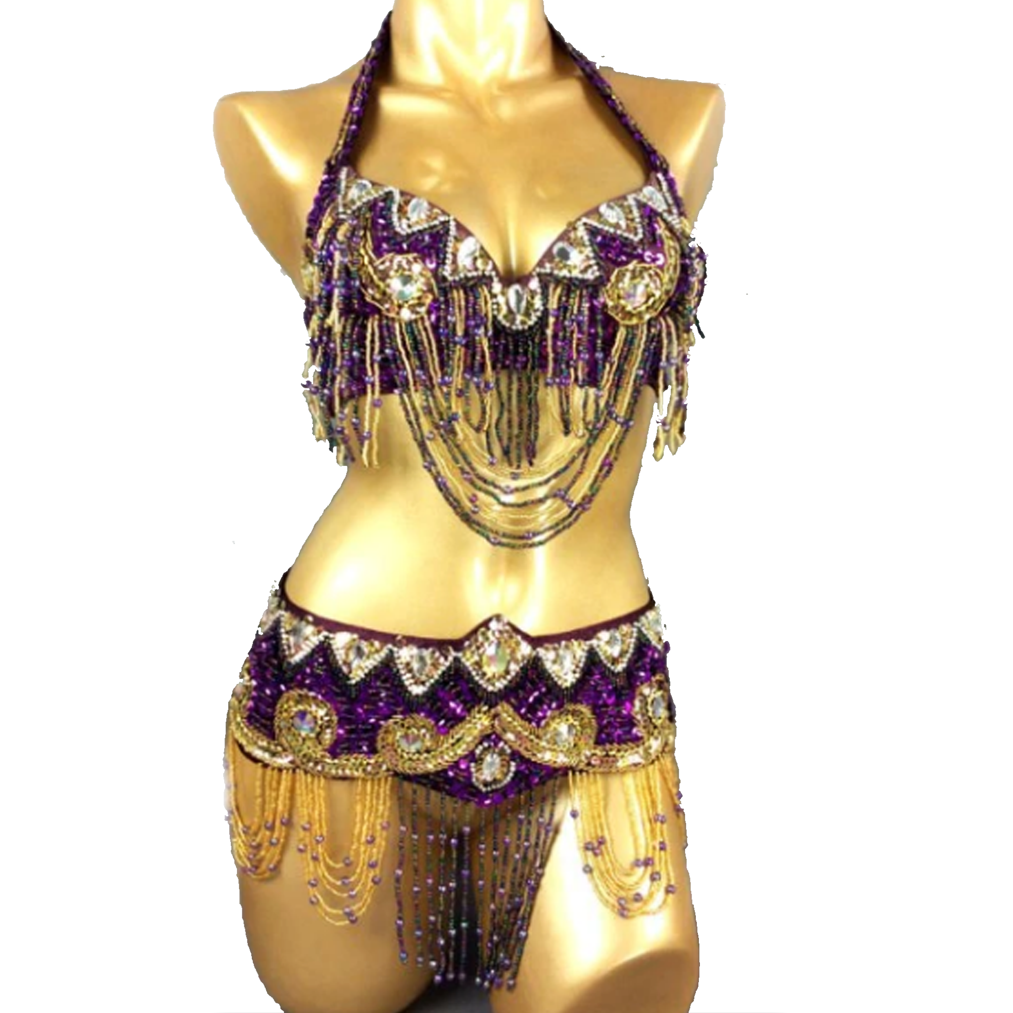 Belly dancing costume Athena for women Bra+belt 2 pieces