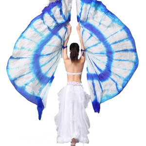 Belly dance silk veil wings with stick