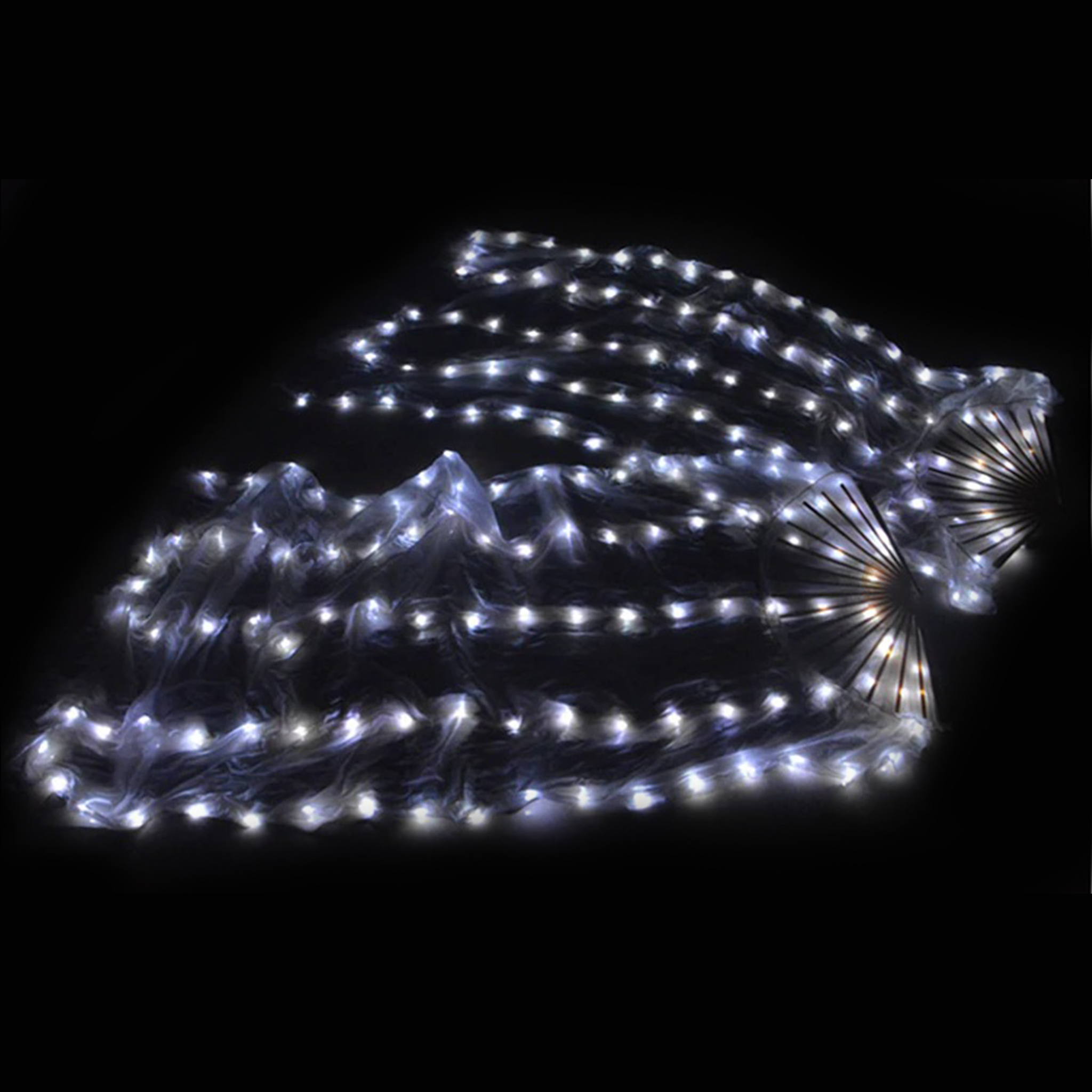 Belly Dance Light up Fans with LED lights led silk fan veil light up silk fan LED