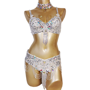 Belly dancing costume Butterfly for women Bra+belt 2 pieces