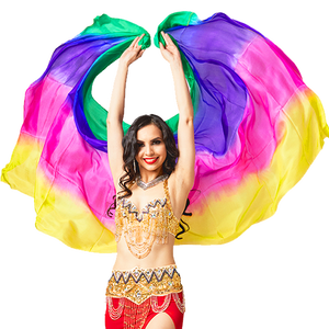 Belly Dancing Silk Veil High quality colorful cheap wholesale silk tulle veil