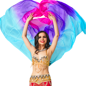 Belly Dancing Silk Veil High quality colorful cheap wholesale silk tulle veil