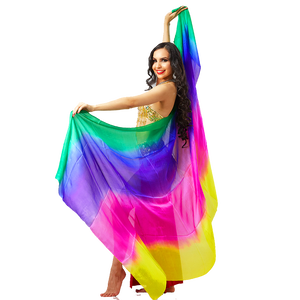 Belly Dancing Silk Veil High quality colorful cheap wholesale silk tulle veil