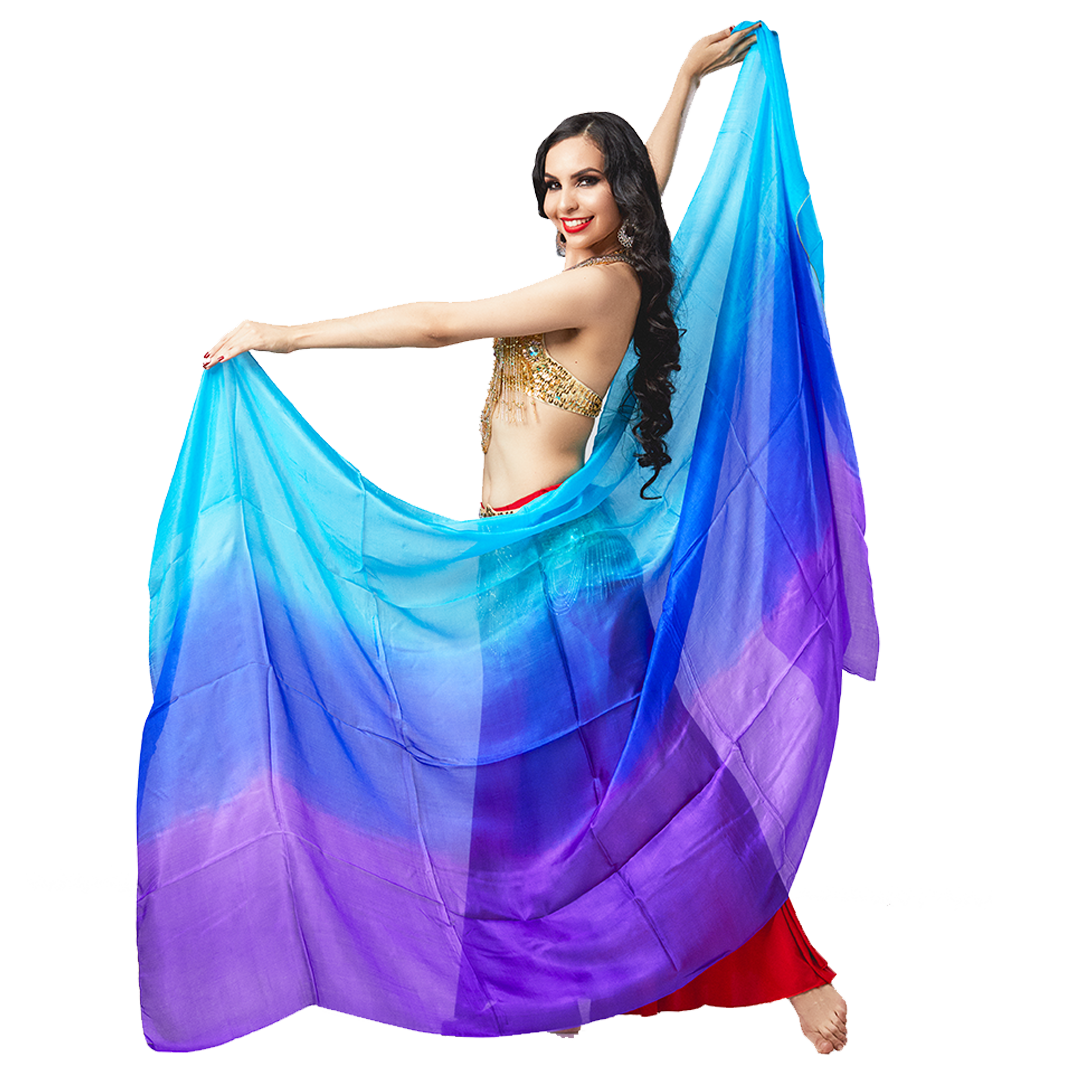 Belly Dancing Silk Veil High quality colorful cheap wholesale silk tulle veil