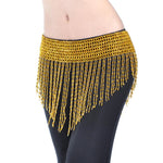 belly dance hip scarf with coins clothes long belts triangle sequin for women long tassel