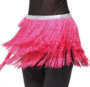 belly dance hip scarf with coins clothes long belts triangle sequin for women long tassel